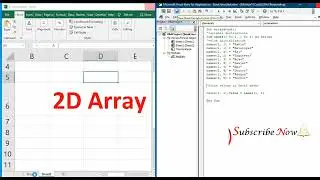 Excel VBA Arrays : 2D Array in VBA #howtodo #array