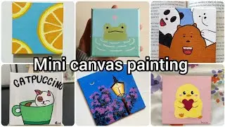 aesthetic mini canvas painting ideas part 2 simple and cute acrylic painting for beginners