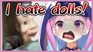 Aqua Couldn't Deal With The Dolls Jumpscares In Night Security【Hololive / Eng Sub】