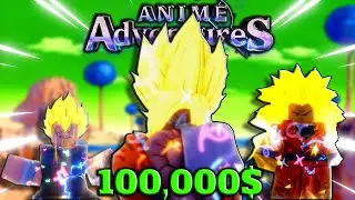 Spending 100K ROBUX to obtain DOUBLE UNIQUE VEGITO [Anime Adventures]