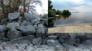 Уровень воды в Кременчугском море сильно упал