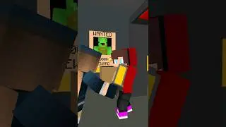 HELP Police JJ Sister Searches👮‍♂️ MAIZEN Minecraft Animation #shorts