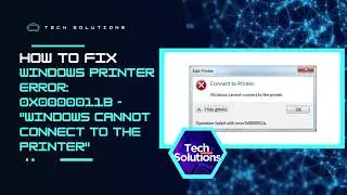 FIX: Printer Error 0x0000011b | 