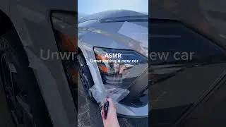 Unwrapping a new car ASMR