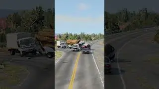 Realistic Highway Car Crashes #137