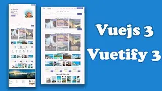 Create A Tour & Travel Agency Website UI Design Using Vuejs 3 and Vuetify 3  HTML | CSS | Javascript