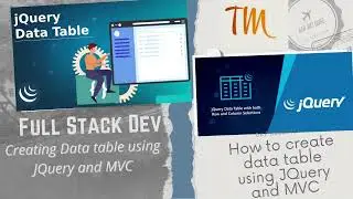 Creating attractive Data table using JQuery and MVC | UI Design | Web App | Full Stack Development