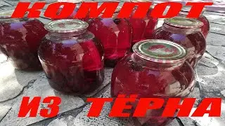 Компот на зиму из тёрна! Очень вкусный ! Быстрый способ!  