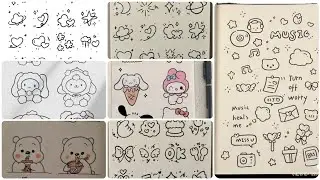 Cute doodle ideas for when you bored at school |easy doodle for beginners