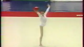 Maria PETROVA (BUL) ball - 1993 European Cup Málaga EF