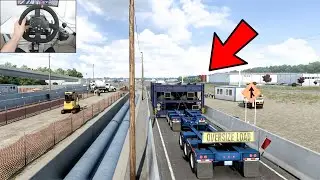 Oversized load through road works in [Oklahoma DLC] - American Truck Simulator