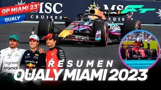 CHECO PEREZ, ALONSO y SAINZ HACEN HISTORIA en el CAOS – RESUMEN CLASIFICACION GP de MIAMI F1 2023