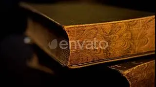Ancient book with golden old pages | Stock Footage - Envato elements