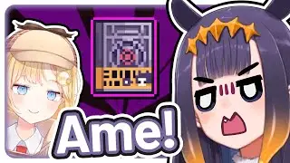 Ina's reaction when Ame gave her Ao-Chan 【Hololive EN】