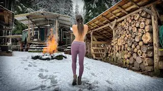 COVERED in SNOW - EXPENSIVE SEA SALT, HOW I MAKE IT for FREE | DIVING for HUGE SCALLOPS - Ep. 168