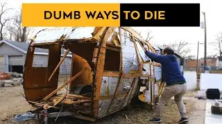TIPS & TRICKS for DEMOLISHING your VINTAGE CAMPER 👍😀