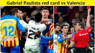 Gabriel Paulista red card vs Valencia | Real Madrid vs Valencia | 2-0
