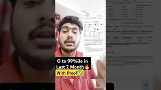 I Score 0 to 99%ile in 2 Month 😱 | JEE Mains 2025 🔥| JEE 2025 | 99 Percentile in JEE Mains 2025 
