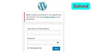 ERROR Cookies are blocked or not supported by your browser You must enable cookies to use WordPress