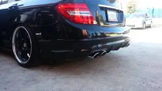 Custom exhaust on the Mercedes C Class