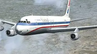Landing the Douglas DC-8-53 at Denver International Airport in FSX