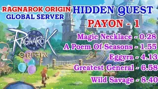 [ ENG ] Ragnarok Origin [ GLOBAL 14 ] - Hidden Quest Payon - 1