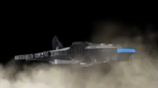 green screen effect - star wars millenium falcon landing with sound