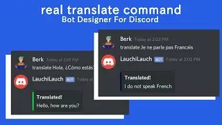 [UPDATED] Real Translation command | Bot Designer For Discord