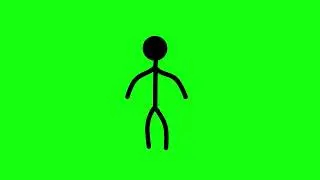 Sticksman 2d all animation Green Screen