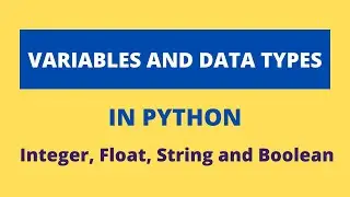 Variables and data types in python
