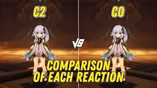 Nahida: C0 vs C2 | Comparison of each reaction UPDATED - Genshin Impact