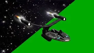 space ship - green screen effect