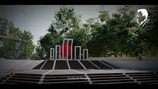 Shaheed Minar 3D Render
