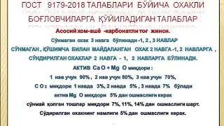 Oxakli bog'lovchi moddalar xossalari va turlari.