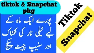 Telenor Snapchat monthly package | Telenor Tiktok offer Activation | Tiktok PKG Telenor