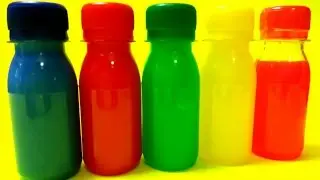 Learn Colors Clay Slime Bottle Toys Surprise Elsa Frozen My Little Pony