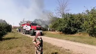 Стали очевидцами пожара в станице.