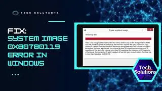3 Ways to Fix System Image Error: 0x80780119  (