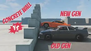 Concrete Wall VS New Gen VS Old Gen CARS | 100 Kmph Impact Test | BeamNG Drive Update 0.27