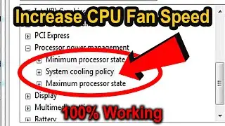 How to Increase CPU Fan Speed in Windows 7/8/10 || Laptop Overheating Issue Solved