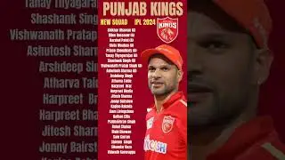 IPL 2024 : PUNJAB KINGS NEW SQUAD | PBKS SQUAD IPL 2024 #ipl #ipl2024 #iplauction #shorts