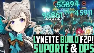A MELHOR BUILD Para LYNETTE F2P! Guia COMPLETO DPS & SUPORTE! (ARTEFATOS e ARMAS)  - Genshin Impact