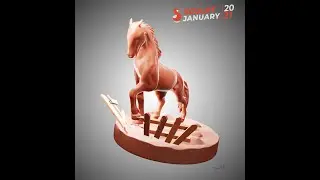 Sculptjanuary 2021. Day 8- Relentless movement timelapse. Blender 2.91