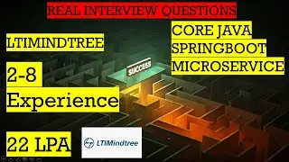 Core Java, Java 8, Spring Boot, Microservice Interview Questions | LTIMindtree | Real Interview