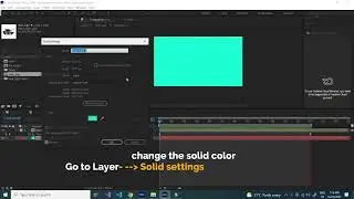 How to change Solid Layer Color in After effects?