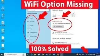 Fix WiFi Not Showing in Settings On Windows 10 || Fix Missing WiFi Option problem in windows 10