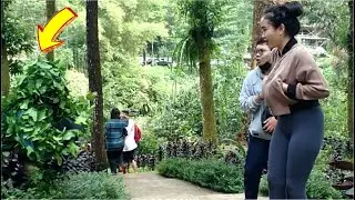 Si Penunggu pohon besar..!! Bushman prank jahil || Prank kocak ngkak