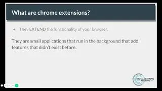 What are chrome extensions?