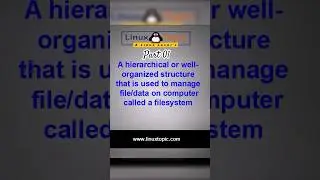 Basic of Linux: What is file system? #linuxtopic #shorts #linux #filesystem
