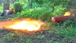 Безопасно и быстро режем пропановый ГАЗОВЫЙ баллон Как разрезать газовый балон